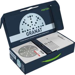 Discos de Lijado Festool STF D150/48 P220 GR/10, Hoja Abrasiva con Granat para Acabado Fino - Product Image 1