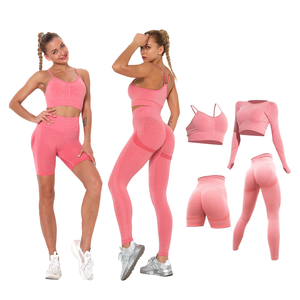 ชุดเล่นโยคะไร้ตะเข็บบราออกกำลังกายผ้าไนลอน/ผ้าสแปนเด็กซ์ระบายอากาศได้มีขนาดพิเศษ - Product Image 5