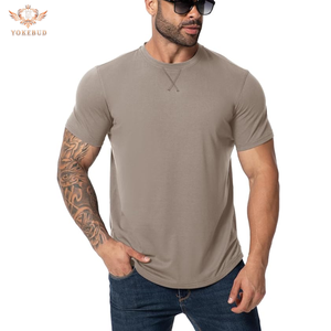 เสื้อยืดผู้ชายผ้าฝ้ายแท้ 100% ขายส่ง แบบเรียบง่าย เป็นมิตรกับสิ่งแวดล้อม แห้งเร็ว ทรงโอเวอร์ไซส์ รับสกรีนลายตามสั่ง แฟชั่นลำลอง แขนสั้น - Product Image 4