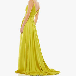 Vestido de satén <span class=keywords><strong>para</strong></span> invitados de <span class=keywords><strong>boda</strong></span>, plisado, frontal, <span class=keywords><strong>2022</strong></span> - Product Image 2
