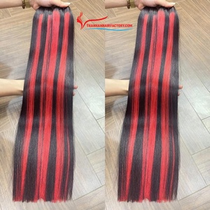 Vente de gros Extensions de cheveux humains vietnamiens à trame droite teints en couleur Cheveux raides en os - Product Image 6