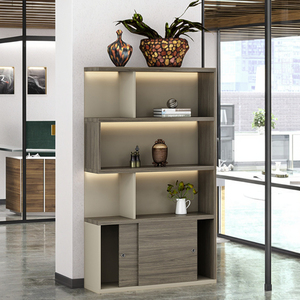 Mueble de Almacenamiento Modular Industrial para Oficina, Archivador de Melamina de Baja Altura, Mueble Auxiliar Multifuncional Comercial de Madera - Product Image 3