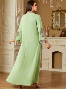 Robe de soirée à col montant avec perles Nouveau design unique Robe de luxe brodée à manches longues pour femmes Meilleur modèle Robes - Product Image 3