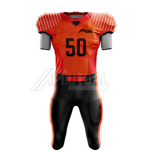 Uniforme de football américain sur mesure pour hommes Ensemble à manches courtes en tissu respirant de haute qualité - Product Image 1