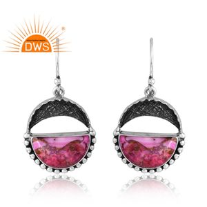 Nouveau Design élégant 925 argent Sterling naturel Mojave cuivre Qyster Turquoise pierres précieuses boucle d'oreille fabricant de bijoux personnalisé - Product Image 1