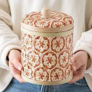 Ramadan <b>Eid</b> <b>Gift</b> & Tea Basket Bamboo Woven Eco-Friendly Lightweight 3-6L Capacity American Style Made in Vietnam - Product Image 5