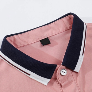 Motif imprimé solide de haute qualité pour polos nouveauté tendance court anti-rides excellente valeur marque privée réputée - Product Image 2