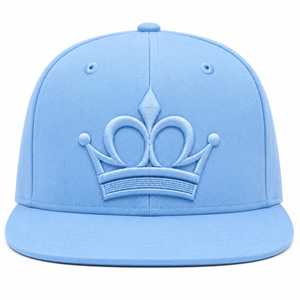 Gorra Snapback Azul Cielo de 5 Paneles con Visera Plana y Bordado 3D en Relieve, Diseño Deportivo Unisex Personalizable - Product Image 1