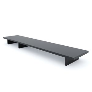 Natural Rubber Wood Monitor <b>Stand</b> 120x25x10cm for <b>Screens</b> up to 32 Inches 90 Degree Tilt Angle Model MS68011 - Product Image 3