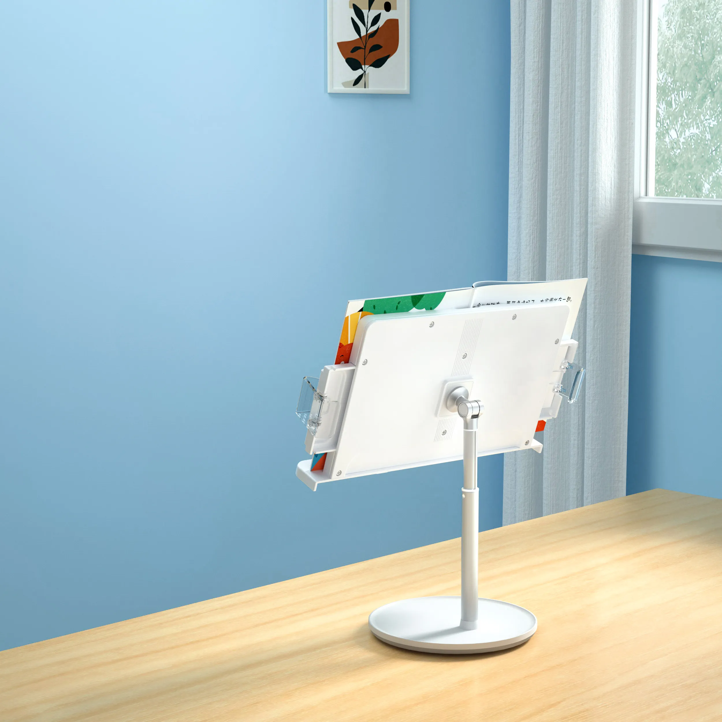 Upergo Schlussverkauf transparentes Acryl faltbar einstellbar drehbar Tablet-Ständer Buchhalter Lese-Kühlhalterung