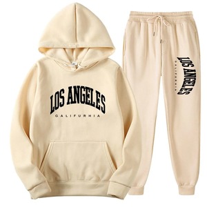 Hombres/Mujeres Trajes deportivos Moda Chándal Sudaderas con capucha + Pantalones Conjuntos de dos piezas Correr Casual Sudaderas Pantalón de chándal - Product Image 5