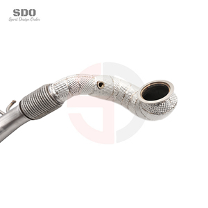 Downpipe haute performance SDO pour VW Golf 7.5R compatible avec le turbocompresseur IS38, version racing premium en acier inoxydable SS304. - Product Image 6