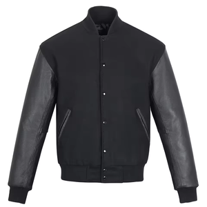Chaqueta Universitaria de Invierno de Marca Propia para Hombre, Personalizada, Parte Delantera Sólida, No Tejida, de Secado Rápido, Resistente al Viento, Transpirable, Talla Grande, Alta Calidad - Product Image 6
