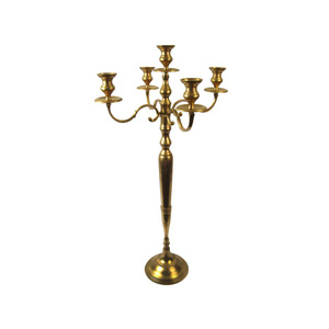 New Customizable Metal Aluminum <b>Candelabra</b> 5 Arms Candle Holder for Wedding Tabletop Centerpieces for Gold Finished Decorative - Product Image 1