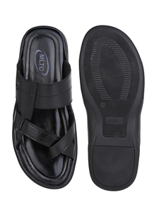 Wholesale Men's Leather Slip On <b>Slippers</b> Fashion Casual Sandals Soft Cushioned Sole Open Toe <b>Summer</b> Comfort Outdoor Indoor Daily - Product Image 2