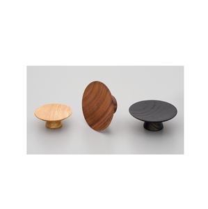 Boutons de tiroir en bois naturel tire poignées armoires de cuisine commode de meubles avec utilisation à la main échantillon gratuit - Product Image 4