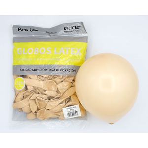 Ballons en latex Party Love 12 cm Beige 100 pièces Sac décoratif - Product Image 1
