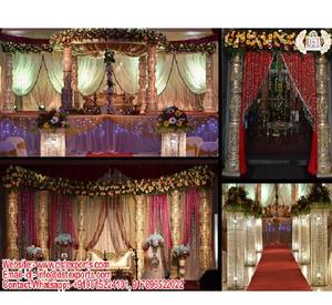 Boda hindú tradicional Dev Pillar Mandap Diseñador Srilankan Wedding Devdas Mandap Royal Indian Wedding Devdas Pillar Mandap - Product Image 1