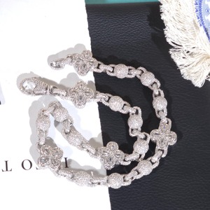 Certified VVS Pear And Round <b>Moissanite</b> Diamond Iced Out Hip Hop Ball <b>Chain</b> For Rappers Everyday Wear Bling Pendant Necklace - Product Image 4