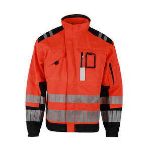 Chaqueta de Seguridad Reflectante de Alta Visibilidad, Impermeable, Fluorescente, ANSI Clase 2, Uniforme para Construcción, Electricistas, Uso Industrial - Product Image 1