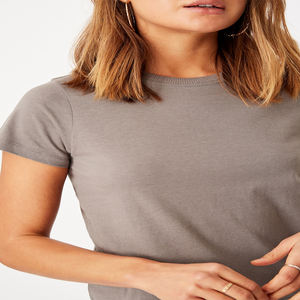 Camiseta con estampado de letras para mujer, venta al por mayor o personalizada, ropa de cáñamo OEM/ODM - Product Image 6