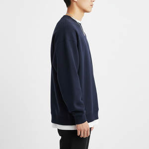 Sweat-shirt élégant pour homme en coton mélangé, coupe ajustée, idéal pour la salle de sport et les tenues quotidiennes. - Product Image 3