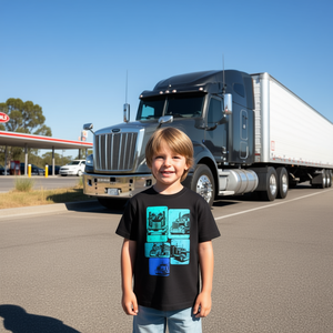 Maglietta Promozionale per Bambini con Motivo Camionista, Abbigliamento per Bambini - Product Image 3