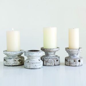 Bougeoir en bois artistique pour des idées de cadeaux et une décoration de maison artisanale pour une configuration élégante de la lampe de table - Product Image 2