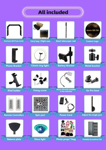 เครื่องถ่ายภาพ 360 องศาคุณภาพสูงลดราคาพิเศษ - ตู้ถ่ายวิดีโอ 360 องศาสำหรับสมาร์ทโฟนและกล้องถ่ายรูป หมุนอัตโนมัติ 80 ซม. พร้อมอุปกรณ์เสริม - Product Image 6
