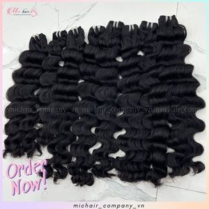 Mèches de cheveux humains vierges Remy vietnamiens pour tissage, qualité supérieure, ondulation profonde, double trame machine - Product Image 1