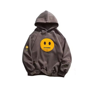 เสื้อฮู้ดแบบสวมหัวสำหรับผู้ชายสีพื้นพิมพ์ลายพัฟสไตล์ใหม่ล่าสุดสำหรับฤดูหนาว - Product Image 1