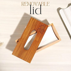 Boîte à mouchoirs en bois classique faite à la main avec un design luxueux pour hôtel, bureau et espace de vie - Product Image 4