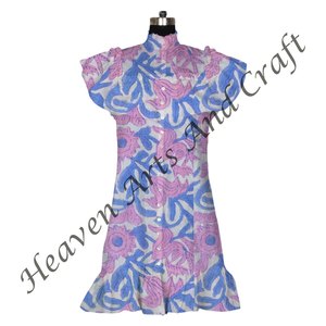 ชุดเดรสผ้าฝ้ายพิมพ์ลายสไตล์โบฮีเมียนสำหรับผู้หญิงชุดเดรสผ้าฝ้ายพิมพ์ลายอินเทรนด์ - Product Image 3