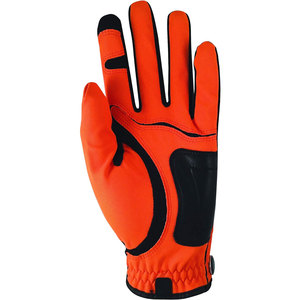Gant de golf synthétique à ajustement par compression pour hommes haute performance avec taille unique universelle pour peau de mouton de couleur orange à la main gauche - Product Image 4