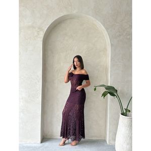 Blusa Elegante de Encaje Color Borgoña con Detalle de Rosa para Mujer, Marca TOPSHOW, Top Formal para la Noche, Mezcla de Algodón y Poliéster, Venta al Por Mayor Tallas S-M-L - Product Image 6