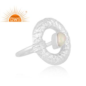 Meilleures ventes Bague empilable en argent sterling fin avec opale éthiopienne naturelle Fabricant de bijoux personnalisés - Product Image 2