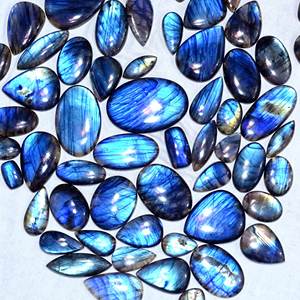 Labradorite bleue naturelle pierres précieuses en vrac mélange forme et taille Cabochon Labradorite bleue pierres précieuses en vrac Lot fabrication de bijoux - Product Image 4