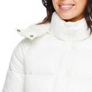 Haute qualité femmes 100% Polyester bulle veste pour automne hiver Durable élégant imprimé tissu extensible tricoté - Product Image 4