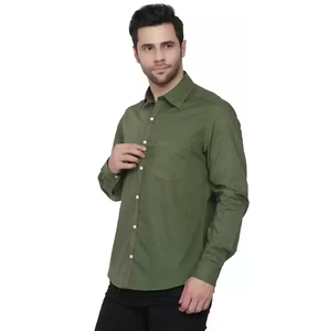 เสื้อเชิ้ตผู้ชายผ้าฟลานเนลแบบใหม่จากโรงงาน ดีไซน์กันยับ ซิปหน้า แขนยาว ผ้าฝ้าย ระบายอากาศ ใส่สบาย ทรงเข้ารูป สำหรับฤดูใบไม้ผลิ - Product Image 4