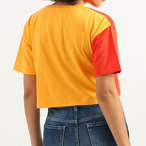 Camiseta corta de manga corta con cuello redondo transpirable para mujer, camiseta de mujer con estampado personalizado más vendida - Product Image 5