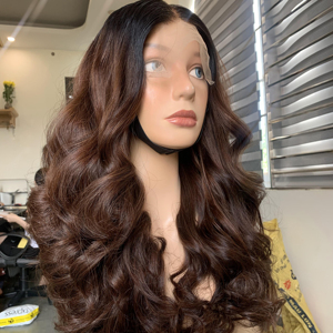 Vente en gros 100% Vietnamien Remy Extension de Cheveux Vague Naturelle Lace Front Perruque 13x6 HD Luxe Full Frontal Couleur Naturelle - Product Image 1