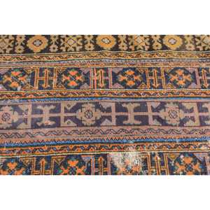Classic Blue <b>Red</b> 3 X 8ft Turkish Wool Jute Rug Large Area Rectangle Patchwork Weave with <b>Latex</b> Backing for Hallway Room Decor - Product Image 5