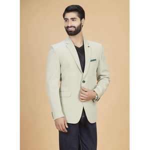 Blazer Formal Verde Mar de Excelente Calidad para Hombre, Corte Clásico Cómodo, Ropa de Oficina y Eventos, Disponible a Precio Directo de Fábrica - Product Image 1