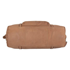 Conjunto de bolso de viaje de cuero genuino estilo Vintage unisex conveniente cierre de cremallera maleta duradera para viajes de moda - Product Image 2