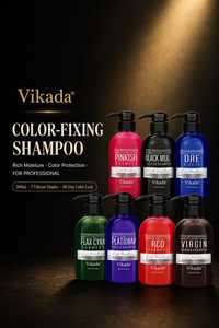 Champú Fijador del Color Vikada 300 ml, <span class=keywords><strong>Crema</strong></span> de Protección del Color <span class=keywords><strong>para</strong></span> <span class=keywords><strong>Cabello</strong></span> <span class=keywords><strong>Teñido</strong></span>, Hidratación Intensa, 7 Tonos - Product Image 1