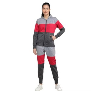 Ensemble de survêtement décontracté pour femmes, 2 pièces, haut à manches longues avec fermeture éclair, poids lourd, vente chaude - Product Image 1