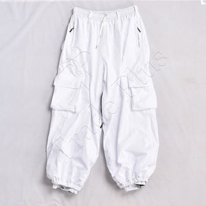 Pantalones holgados de nieve Unisex cintura elástica para 10.000mm impermeable transpirable Color sólido línea delgada tendencia suelta pantalones de esquí de calle - Product Image 1