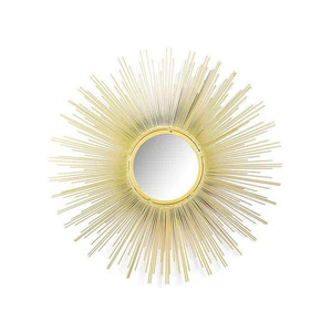 Gold Handcrafted <b>Large</b> Wall Mirror Luxury Modern Antique Round <b>Framed</b> for Home Decor Bathroom Usage Made of Glass Metal - Product Image 2