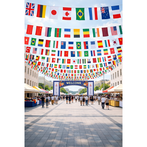Burlap Triangular Flag Bunting for Celebrations & Events - Product Image 2