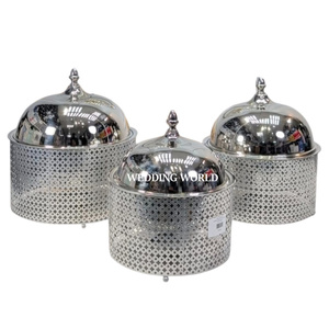 Ensemble De Toi Pot De Luxe En Métal Pour Le Koweït Qatar Mariages Royaux Saoudiens Vente Chaude Designer De Luxe En Métal Réchauffeur De Nourriture - Product Image 3